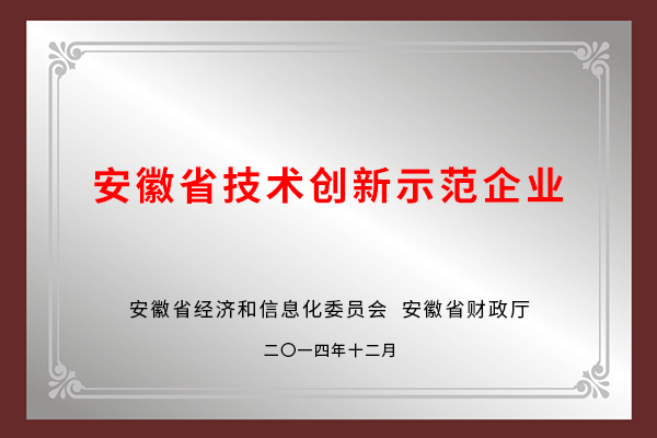 安徽省技術(shù)創(chuàng  )新示范企業(yè)